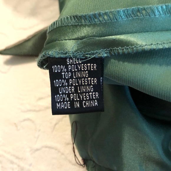 Juniors Emerald green/brown/gold haltered dress - Picture 7 of 7